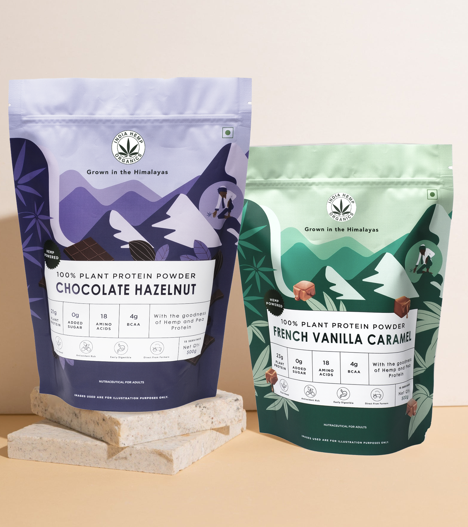 HEMP PROTEIN POWDER - FRENCH  VANILLA CARAMEL